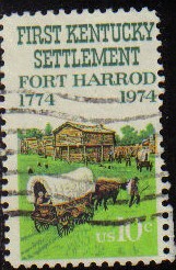 USA 1974 Scott 1542 Sello Carrozas Fort Harrod Kentucky usado