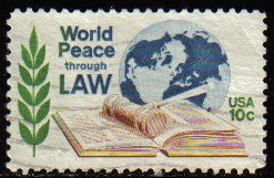 USA 1975 Scott 1576 Sello La Paz en el Mundo a través de la Ley usado