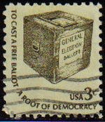 USA 1977 Scott 1583 Sello Elecciones Derecho al voto libre raiz de la democracia usado