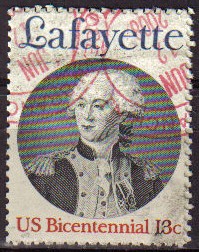 USA 1977 Scott 1716 Sello Personajes Bicentenario EEUU Marques de Lafayette usado