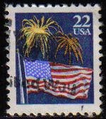 USA 1987 Scott 2276 Sello Bandera Flag usado Estados Unidos Etats Unis 