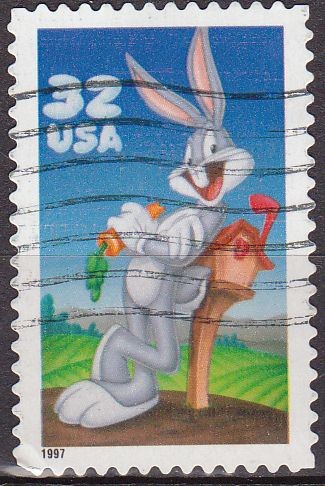 USA 1997 Scott3137 Sello Warner Bros Bugs Bunny usado 32c