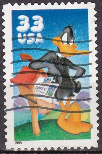 USA 1999 Scott3306 Sello Warner Bros Pato Lucas usado 33c