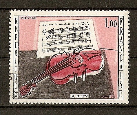 Cuadro de Raoul Dufy / El violin rojo.