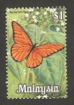 Sellos de Asia - Malasia -  mariposa appias nero figulina