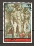 Stamps United Arab Emirates -  Pinturas de Miguel Angel.