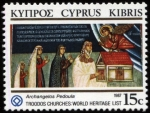 Stamps Cyprus -  CHIPRE: Iglesias pintadas de la región de Troodos