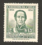 Stamps Chile -  presidente j. j. prieto