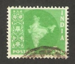 Stamps India -  mapa