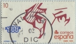 Stamps Spain -  V centenario del descubrimiento de America-Hernan Cortes-1988