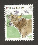 Stamps Switzerland -  1389 - Una vaca