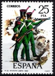 Stamps Spain -  2354 Uniformes. Infantería Ligera. 1830.