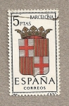 Stamps Spain -  Escudo capitales de  provincias:Barcelona