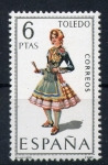 Stamps Spain -  serie- Trajes regionales