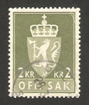 Stamps Norway -  corona y león en escudo