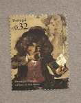 Stamps Portugal -  150 Aniv del nacimiento Henriuqe Pousao, pintor