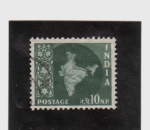 Stamps India -  Mapa de la India