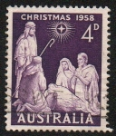 Stamps Australia -  Navidad 1958