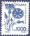 Stamps Poland -  POLONIA Flor azul 1000