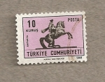 Stamps Turkey -  Estatua Kemal Atartürk  en Ankara