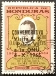 Stamps America - Honduras -  Centenario muerte Padre Subirana sobrecarga visita Papa ONU