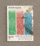 Stamps India -  50 Aniv. Naciones Unidas