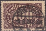 Stamps Germany -  Deutsches Reich 1922 Scott 199 Sello Serie Basica Numeros 100 usado Alemania Michel247 
