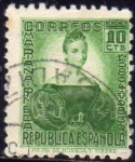 Stamps Spain -  ESPAÑA 1934 682 Sello º Personajes Mariana Pineda 10c Republica Española