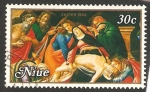 Stamps New Zealand -  niue - semana santa, pintura de sandro botticelli 
