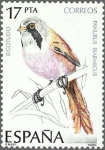 Stamps Spain -  ESPAÑA 1985 2823 Sello Nuevo Aves Pajaros Bigotudo Espana Spain Espagne Spagna Spanje Spanien 
