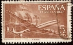 Stamps Spain -  Supe-constellation y nao Santa Maria