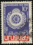 Stamps Uruguay -  50 años del Automóvil Club del Uruguay.