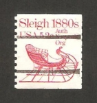 Stamps United States -  Trineo de 1880