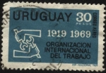 Stamps America - Uruguay -  50 años de creación de la OIT. Organización Nacional del Trabajo.