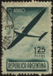 Stamps Argentina -  Avión bimotor. Emisión para el servicio aeropostal, usada a veces para el franqueo común.