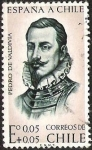Stamps America - Chile -  ESPAÑA A CHILE - PEDRO DE VALDIVIA - A BENEFICIO DE LAS VICTIMAS DE LOS  TERREMOTOS