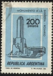 Stamps Argentina -  Monumento a la bandera en la plaza Manuel Belgrano de la ciudad de Rosario en la Provincia de Santa 