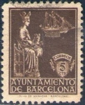 Stamps Spain -  España Barcelona 1940 Edifil 23 Sello Virgen de la Merced con nº control al dorso Usado 