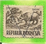 Stamps Indonesia -  Badak
