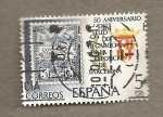 Stamps Spain -  50 Anivesario Sello recargo expo de Barcelona