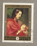 Stamps Hungary -  San Juan Evangelista por Van Dyck