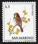 Stamps San Marino -  Gorrión