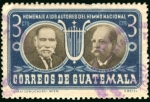 Stamps Guatemala -  Homenaje a los Autores del Hino Nacional