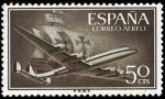 Stamps Europe - Spain -  Superconstellation y nao Santa María