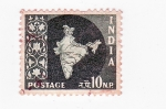 Stamps India -  Mapa