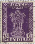 Stamps : Asia : India :  SERVICE POSTAGE