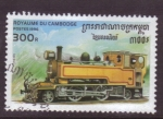 Stamps Cambodia -  serie- Locomotoras 