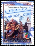 Stamps Colombia -  EMISIÓN POSTAL DEPARTAMENTOS DE COLOMBIA - SANTANDER