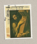Stamps Cambodia -  Cristo con la cruz