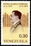 Stamps Venezuela -  CENTENARIO DEL NACIMIENTO DEL ESCRITOR RUFINO BLANCO FOMBONA